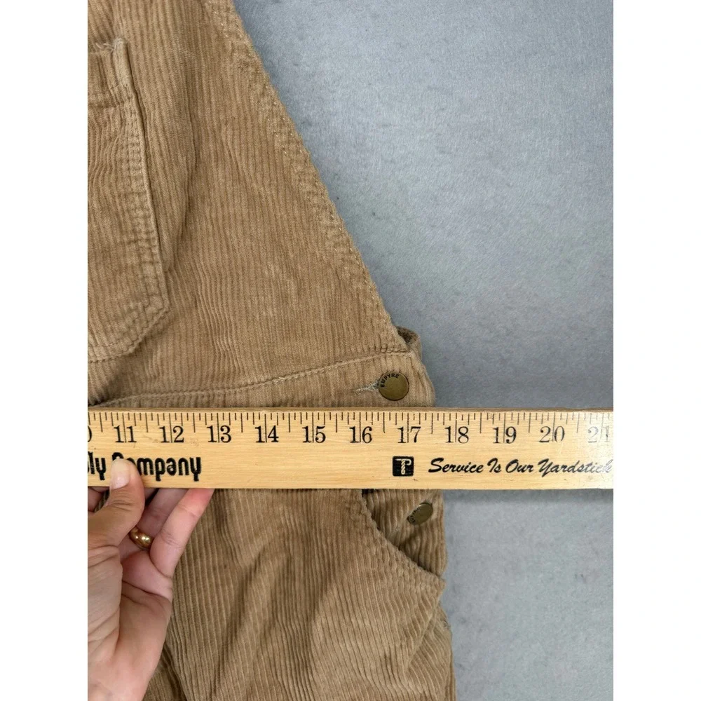 Empyre Tan Corduroy Overalls bib Straight Leg Skate Streetwear Tan Brown XL